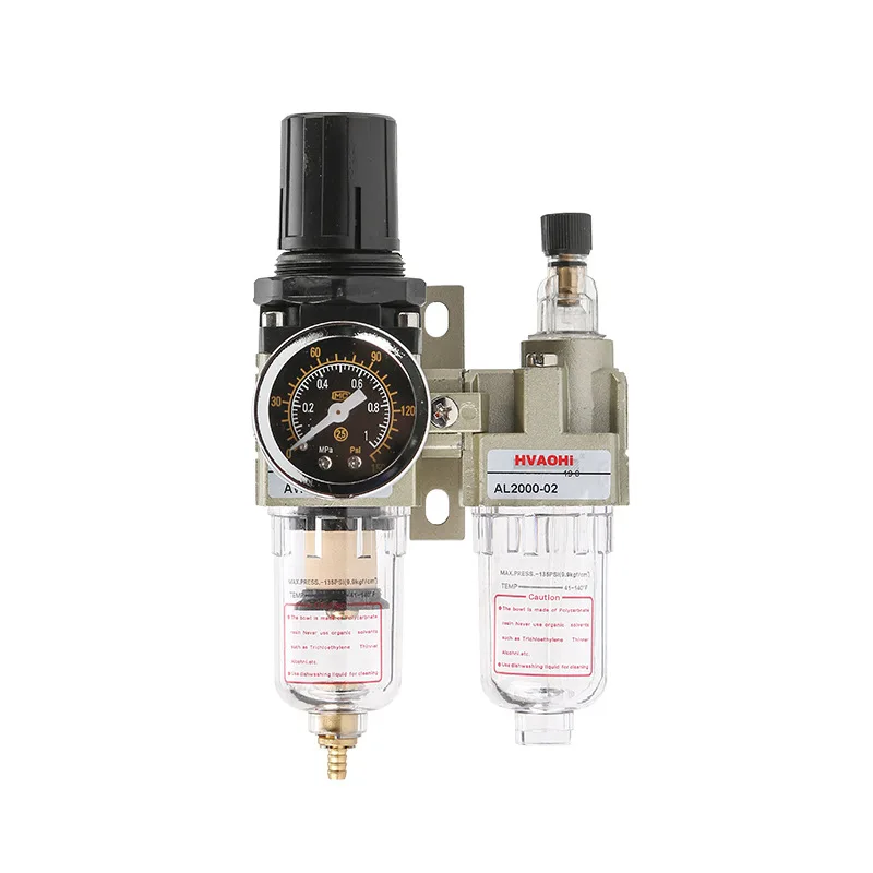 

AC2010-02 Manual Drainage Supply Air Pump Compressor Filter Moisture Pneumatic Pressure Regulator Oil Water Separator Two-Piece