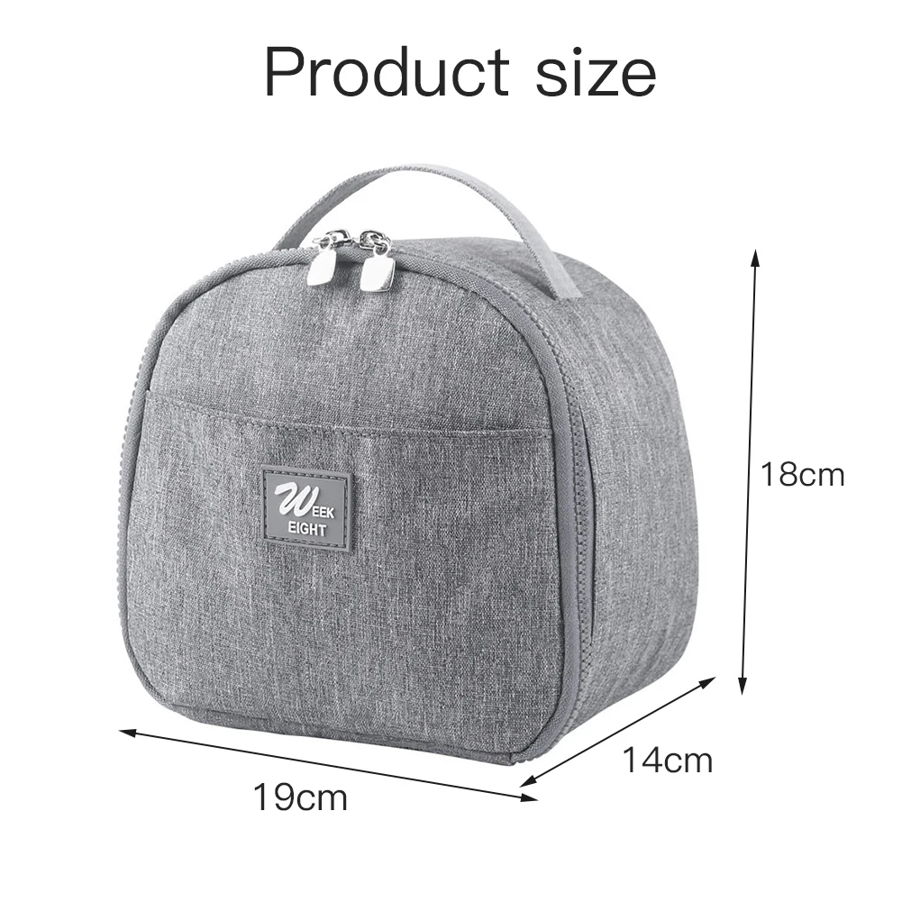 Portable Grid pattern Lunch Bag For Women Kids Men Insulated Canvas Box Tote Bag Thermal Cooler Food bag Waterproof Aluminum