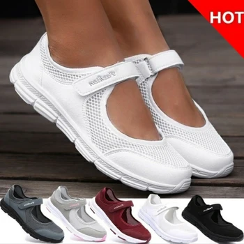 Women Sneakers Fashion Breathable Mesh Casual Shoes Zapatos De Mujer Plataforma Flat Shoes Women Work Shoes Comfortable for Work 1