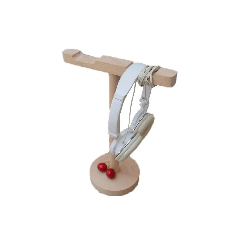 Solid Wood Headset Headphone Holder Earphone Rack Stand Headset Display Rack Headphone Holder Bracket Headphone Stand