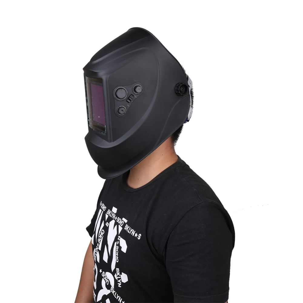 

Hot New Solar Energy Automatic Dimming Electric Welding Mask/Helmet/Welder Cap/Lens/Face Mask 4 Sensors External Adjustment DIN5