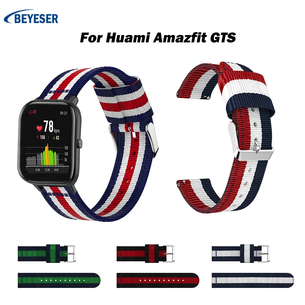 Нейлоновый ремешок для браслета Huami Amazfit GTS Xiaomi Bip BIT PACE Lite Молодежный умный часов