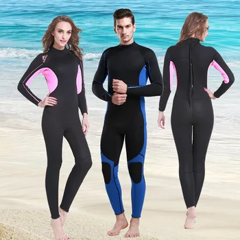 

Thicken Neoprene Wetsuit 3MM Wet Suit Men Women One Piece Thermal Swimwear Dry Diving Suits Spearfishing Kitesurf Surf Suit