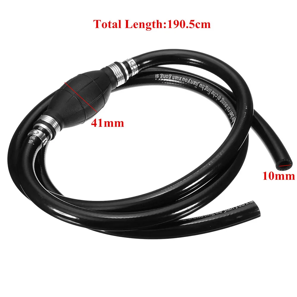 Hose Assembly Fuel Pipe Universal Fuel Line Assembly Motor Caravans 10mm W/ Primer Bulb Durable