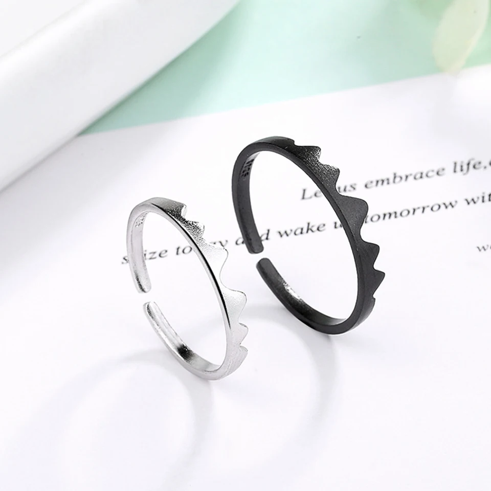 2 в 1 белые черные пары регулируемое кольцо медный сплав серебряное покрытие влюбленных кольца модные Модные женские ювелирные изделия подарок на день рождения