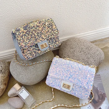 

Design Fashion Sequins Square Bag Elegant Handbag Shoulder Bag Messenger Bag Banquet Bag Width 23cm Height 15cm Thickness 15cm
