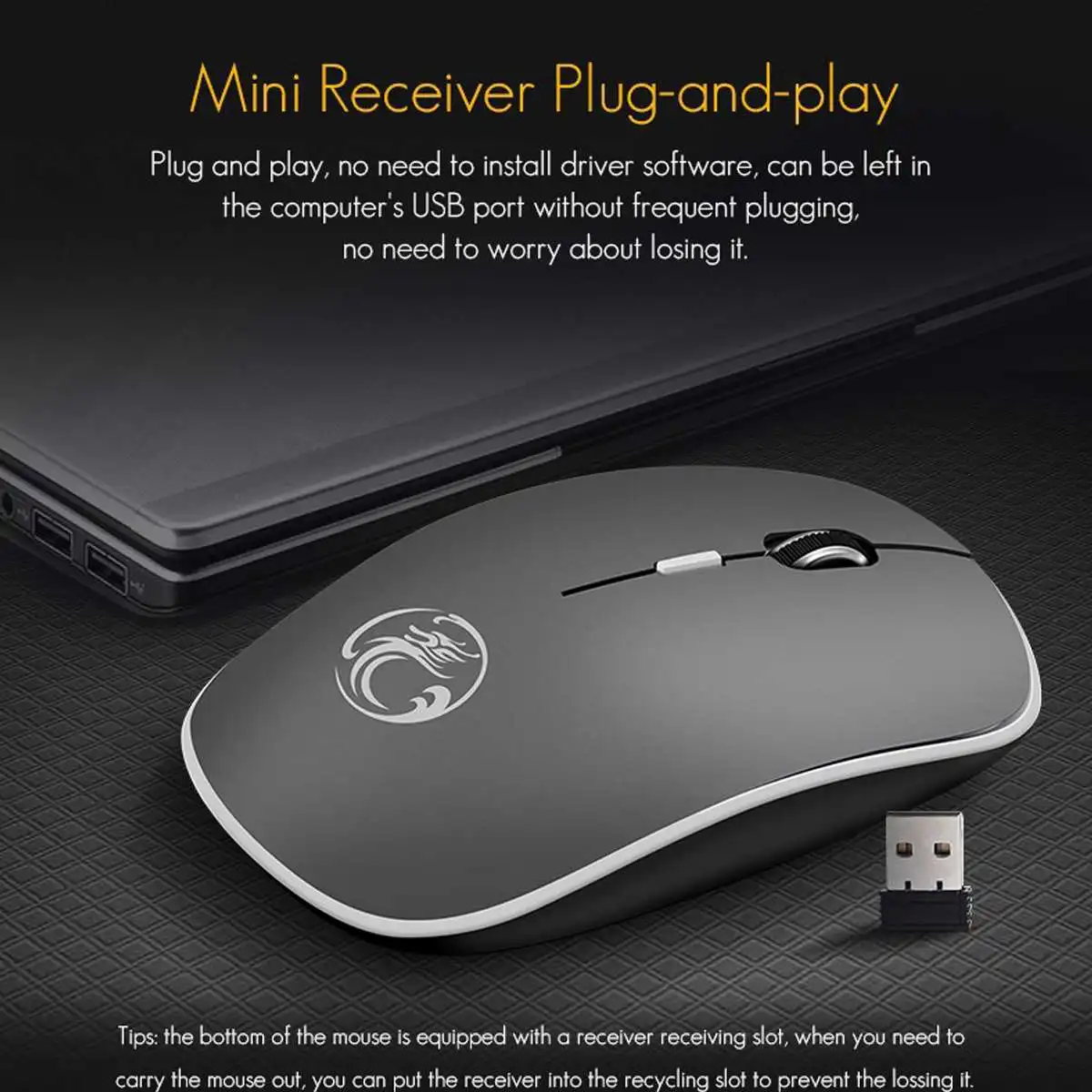 INSMA 1600 dpi USB оптическая беспроводная компьютерная мышь 2,4G приемник супер тонкая мышь для ПК ноутбука