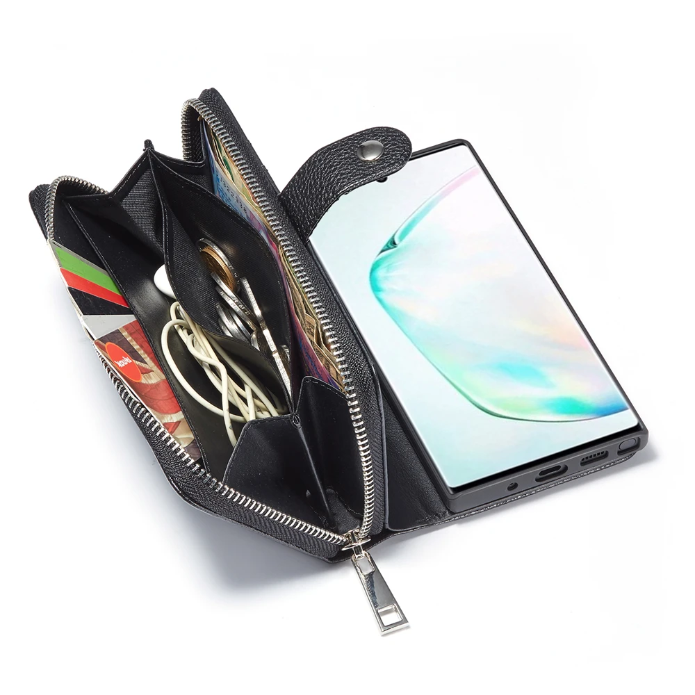 note10 荔枝纹拉链钱包皮套 (15)