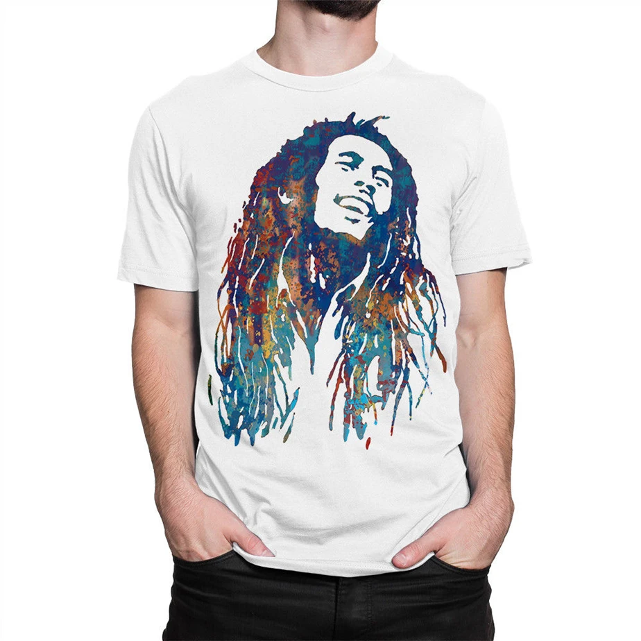 Футболка с графическим принтом Bob Marley футболка регги мужская женская