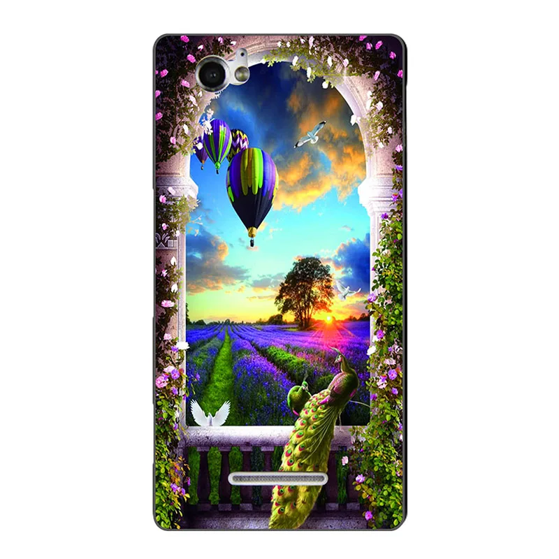 Чехол для телефона с принтом для sony Xperia M C1905 C1904 Dual C2004 C2005 чехлы задняя крышка для телефона полная 360 защитная оболочка дизайн - Цвет: Z13