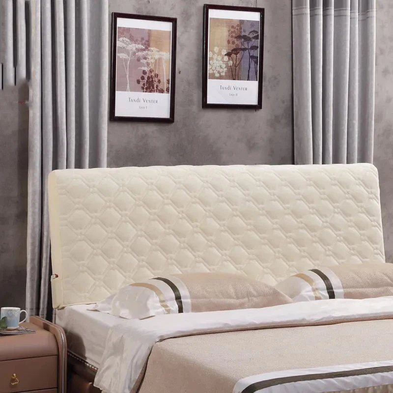 1.2m-2.2m Quilted Head Cover For Bed Decoration Thicken All-Inclusive Headboard Case Bed Back Elastic Dust Protector Cover