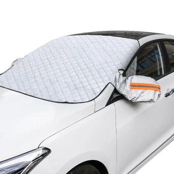 

Car Windscreen Cover Magnetic Snow Cover with Two Mirror Covers Ultra Thick Protective Windshield Cover Snow Frost Sun UV Dust