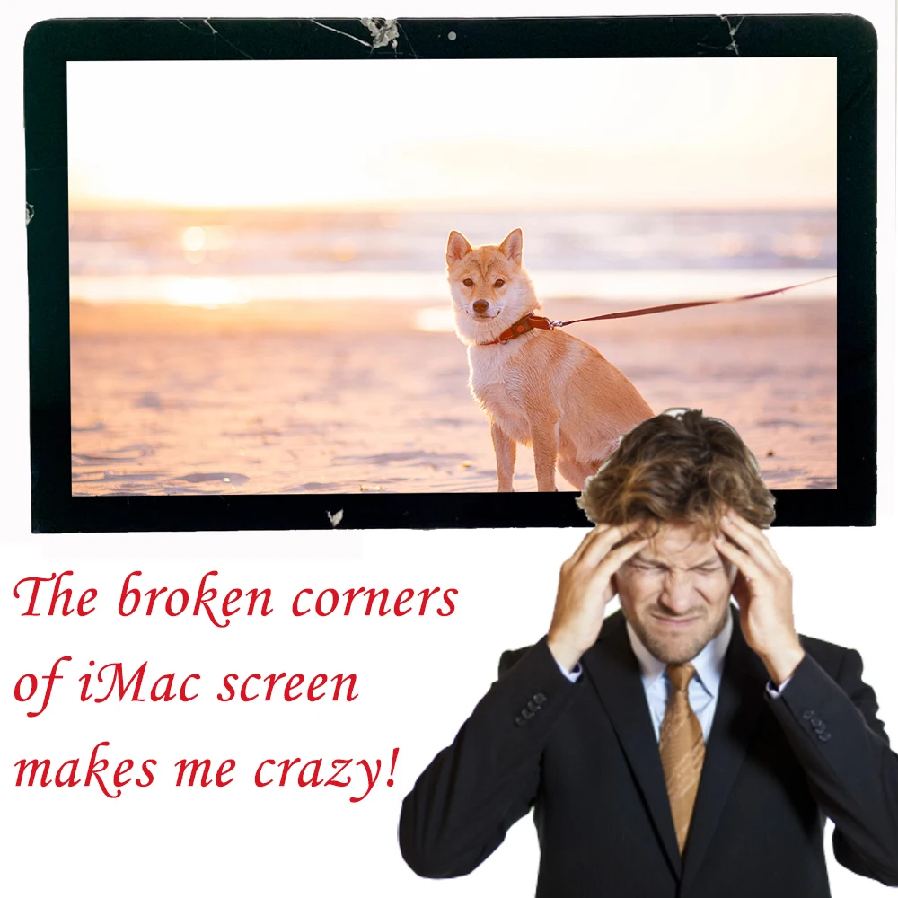 Imac A1419 27 "Sostituzione Del Pannello Della Cornice Dello Schermo Anteriore In Vetro Lcd Per L'Anno 2014 2015 2017 2019 2020 A2115 Imac Pellicola S