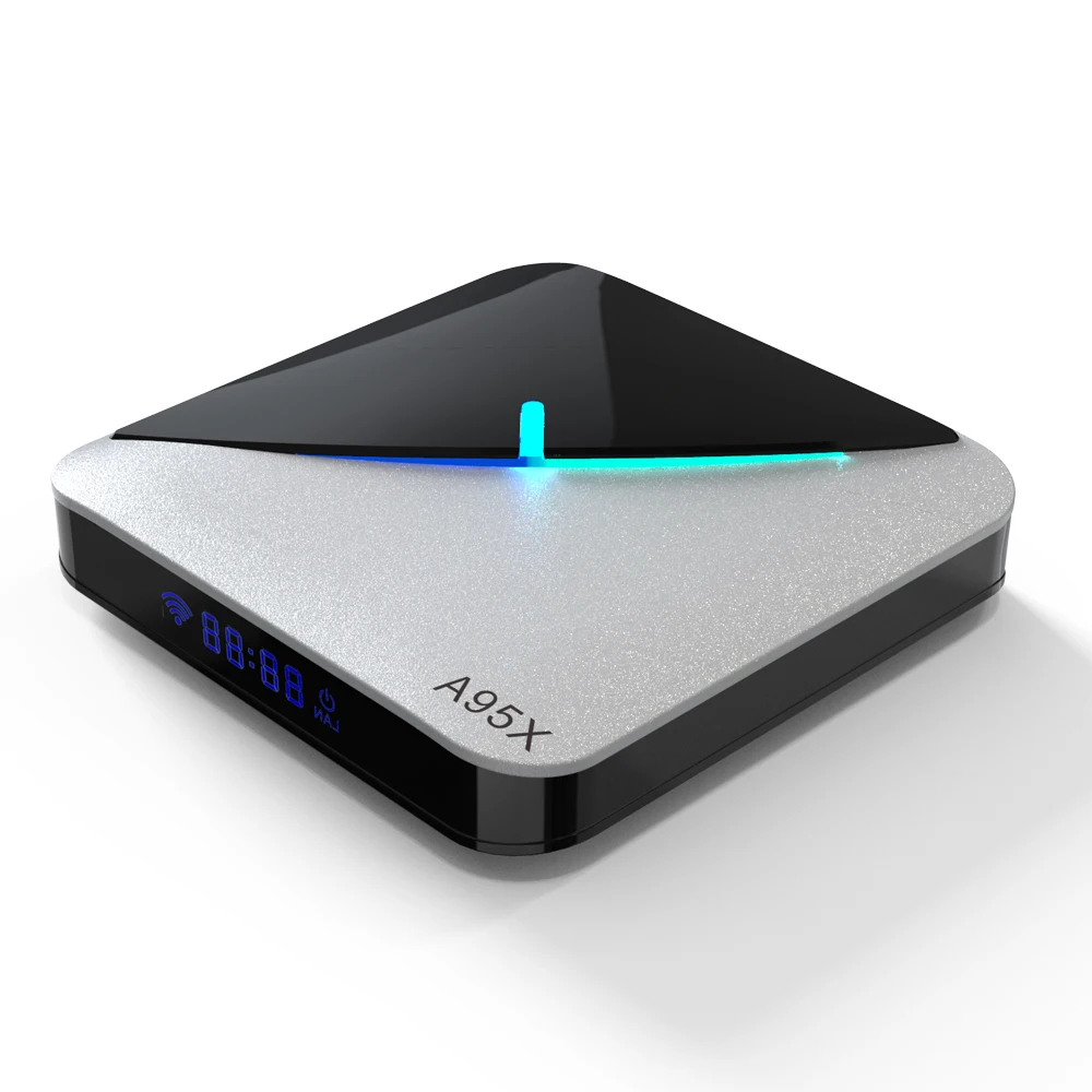 Android 9,0 RGB светильник tv Box A95X F3 AIR Amlogic S905X3 Smart tv Box USB3.0 8K медиаплеер 4 GB/64 GB Поддержка 2,4G/5G WiFi BT4.2