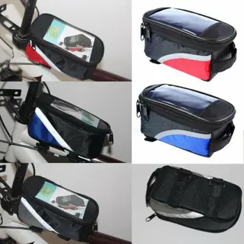 

Cycling Bicycle Storage Bag Oxford Waterproof Zipper Top Frame Front Pannier Saddle Tube Bag Pouch Holder