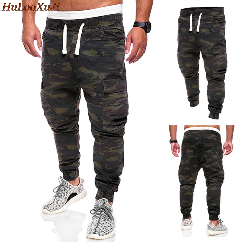 HuLooXuJi Мужские Jogger штаны-карандаш камуфляжные военные брюки свободные удобные брюки карго американские размеры: M-4XL