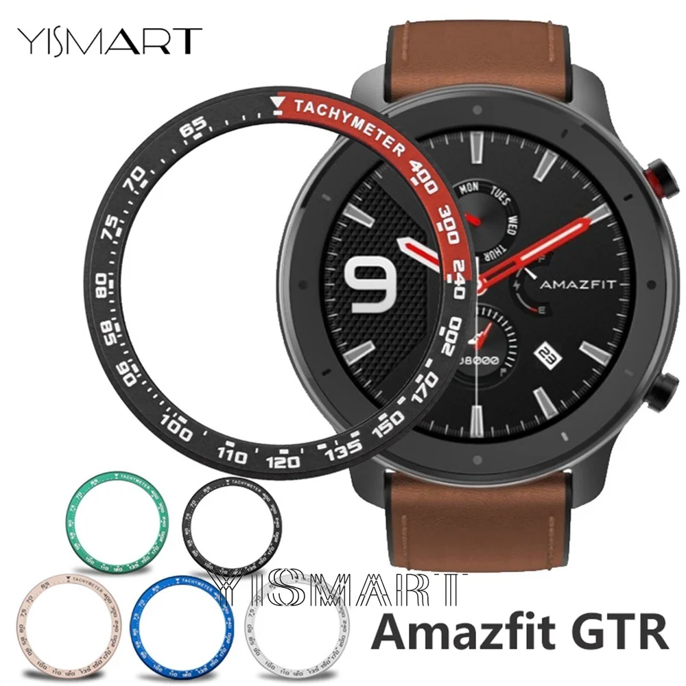 

For Amazfit GTR 47MM Bezel Metal Cover Ring Dial Scale Speed Tachymeter Case For Huami Amazfit GTR 42mm Smartwatch