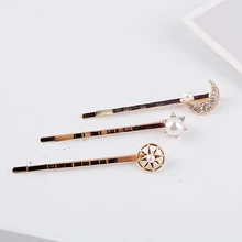 Ethnic Korean Fashion Design Star/Moon/Sun Hairpin For Women Appointment Date Gift Jewelry