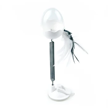 

Pet Cat Treat Food Dispenser Ball Toy Interactive Treat Cat Toys Activity Snackball with LED Light Feather Bell