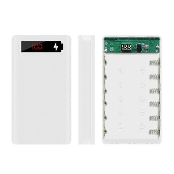 

L6 LCD Display DIY 6x18650 Battery Case Power Bank Shell Portable External Box Without Battery Powerbank Protector