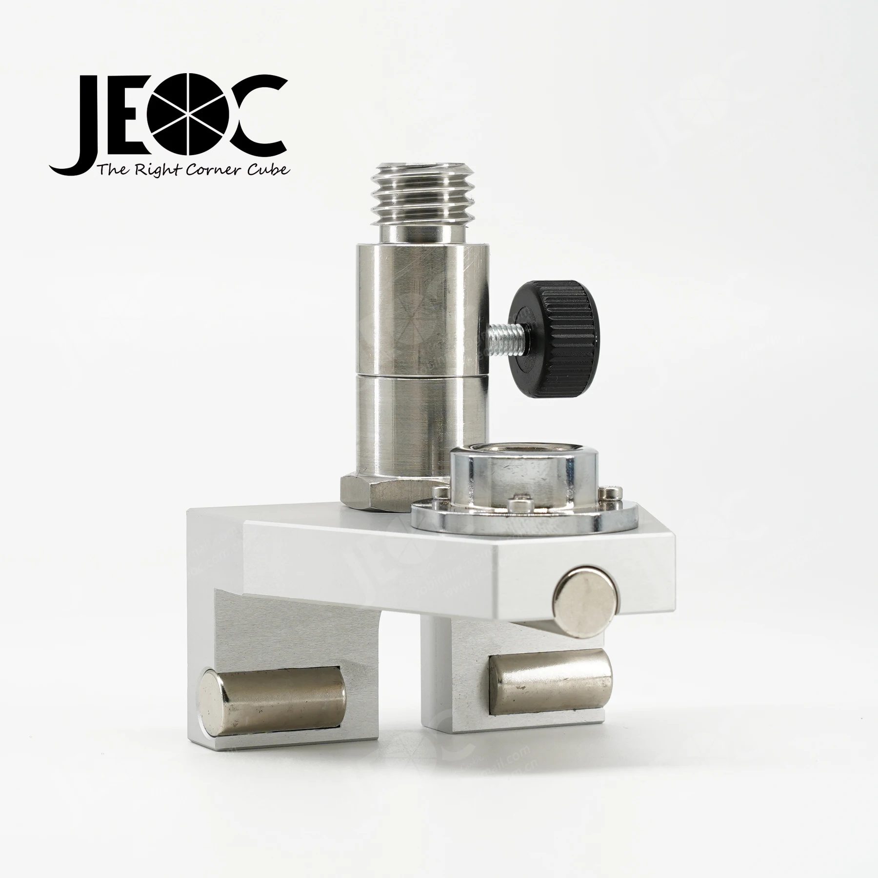 JEOC Magnetic Railshoe with 5/8inch Threaded Mount, Monitoring Prism Base with Strong Magnet, for Railway Surveying Topography