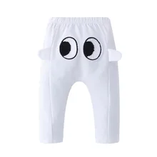 Повседневная одежда для малышей; сезон осень; хлопковые длинные штаны-шаровары с рисунком Больших Глаз для маленьких мальчиков и девочек; новые милые брюки