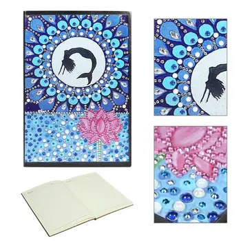 

Newst DIY Flower Special Shaped Diamond Painting 60 Pages A5 Notebook Diary Book Embroidery kits Diamond Painting for students