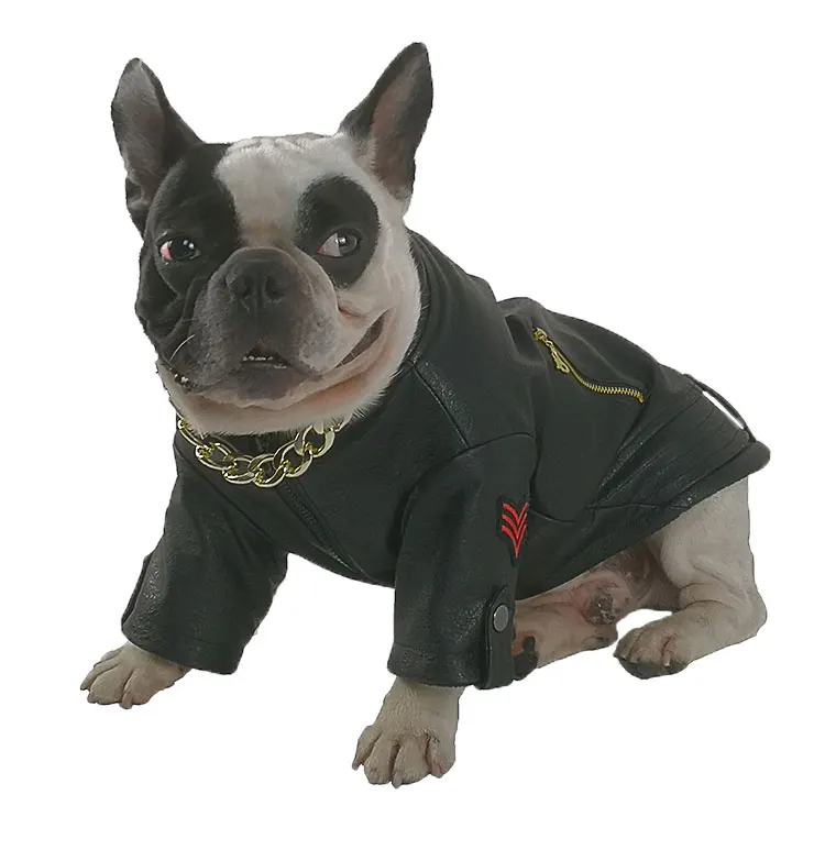 Зимнее пальто для собак теплая французская одежда для бульдога для собак из искусственной кожи Красивые куртки для собак XS S M L XL 2XL