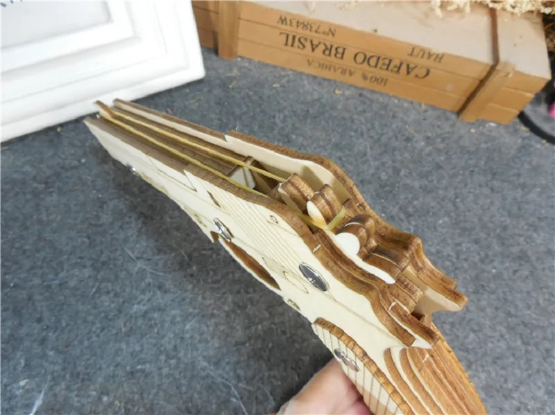Головоломка DIY 3D деревянная головоломка игрушечный пистолет с резиновой лентой Веселая Игра на открытом воздухе креативная стрельба пистолет игрушки для детей