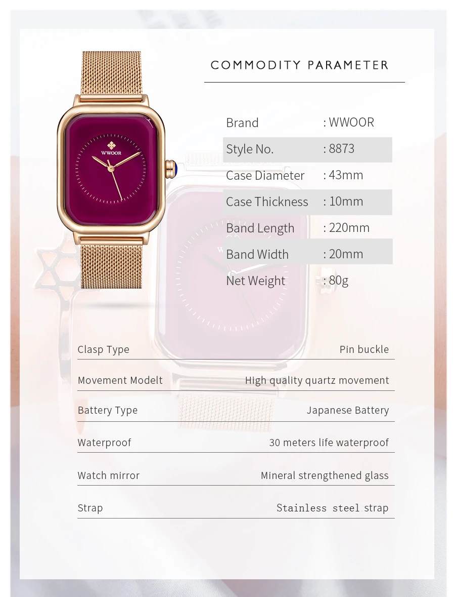 Simple Women Square Watches Luxury Brand Fashion Dress Bracelet Watch Female Mesh Strap Waterproof Quartz  Feminino_voghion.com