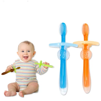 

Baby Soft Silicone Teether Training Toothbrush Teeth Cleaning Tool for Kids Useful Safety Toddler Kids Bendable Baby Toothbrush
