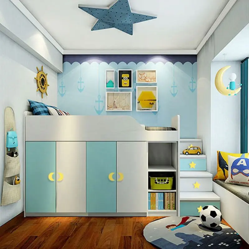 Children Anti-collision Handle Creative Door Wardrobe Drawer Furniture Handles Cartoon Star Moon Cloud Shape
