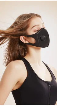 

1Pcs Fashion Cycling Cotton Breath Valve PM2.5 Mouth Mask Anti-Dust Anti Pollution Mask Cloth Activated carbon filter respirator