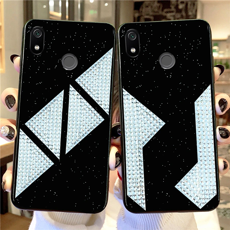 

For Huawei Y6 Prime 2019 Flash glitter soft TPU Glossy White diamond Phone Case For Huawei Y6 2019 MRD-LX1F Y6Prime 2019 Case