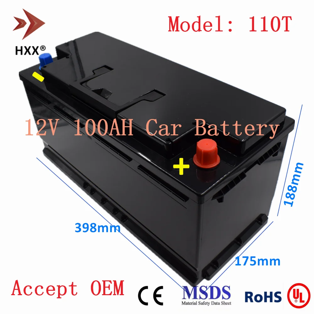 Lifepo4 12V автомобильный литиевый аккумулятор 100AH CCA 1500A Autos для замены свинцовой