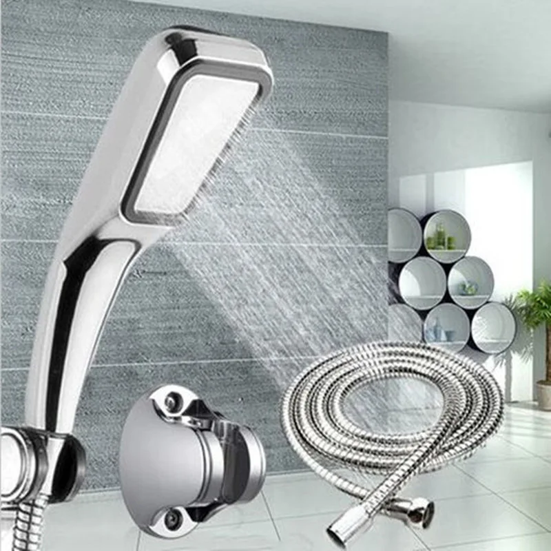 

Building Materials Sanitary Ware Wholesale Handheld Sprinkler Shower Water-Saving Supercharge Shower Head Shower Set Three-piece