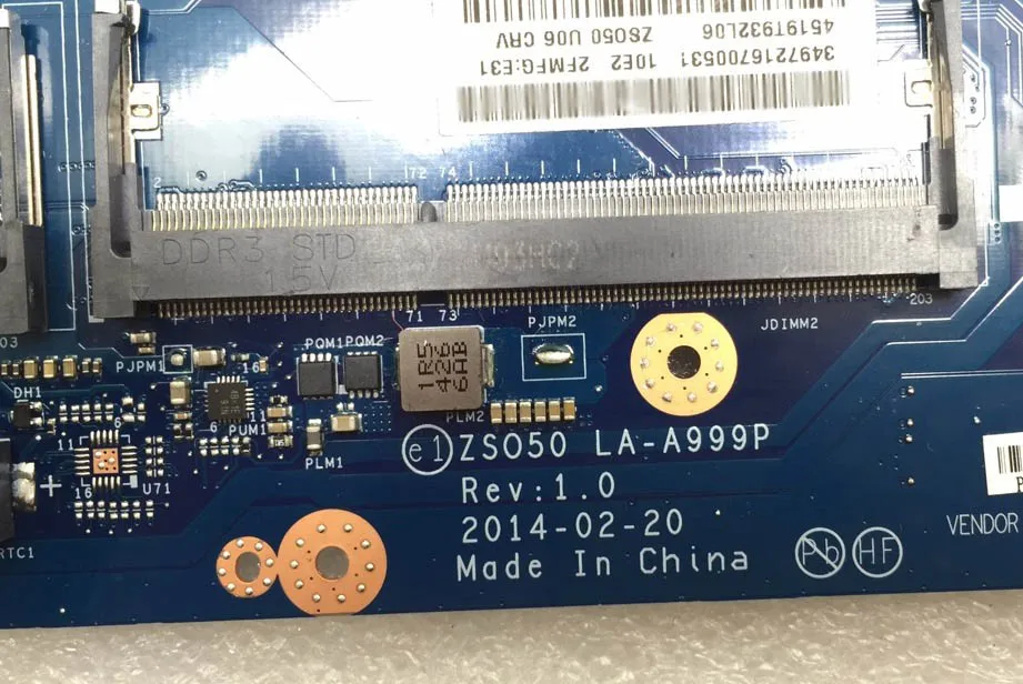 Для hp 15 R 15-R материнская плата для ноутбуков Материнская плата ZSO50 LA-A999P 759873-501 759873-601 759873-001 доска I3-3217U Процессор SLJ8E