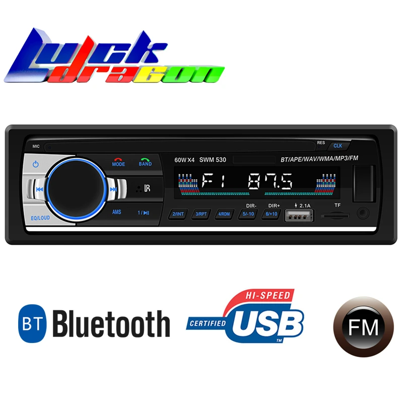 Car Radio Jsd-530 Usb Charge Autoradio 12v 1din Stereo Phone Bluetooth/aux-in/mp3/iso/tf/remote Control - Car Mp3 Player AliExpress
