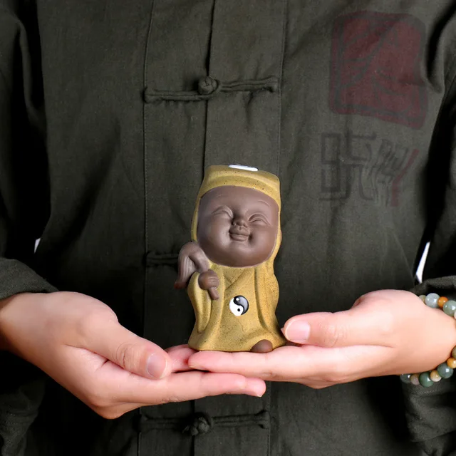Tea Díszek Tálca Dísz Szett Pletyka Szórakoztató Kerámia Agyag Színű Homok Fazekas Kis Taoist Hegyi Háziállat - Image 4