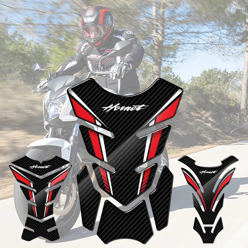 For Honda Hornet CB600F CB650F CB250 CB1000R 3D Carbon-look Motorcycle Tank Pad Protector Sticker