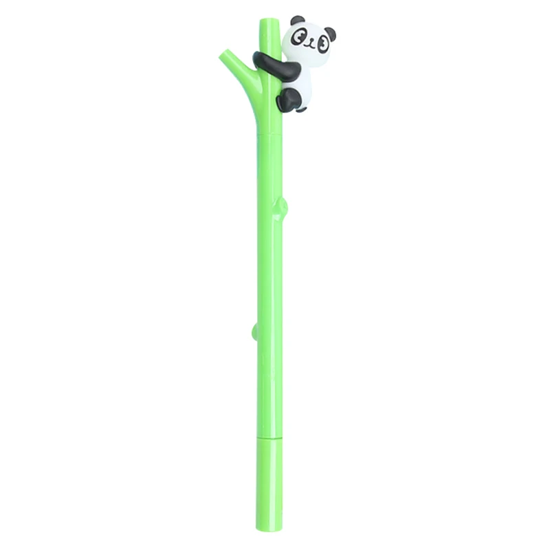 

24 Pcs/Lot Climbing Panda on Bamboo Gel Ink Pens 0.5Mm Ballpoint Pen Black Color Office School Supplies