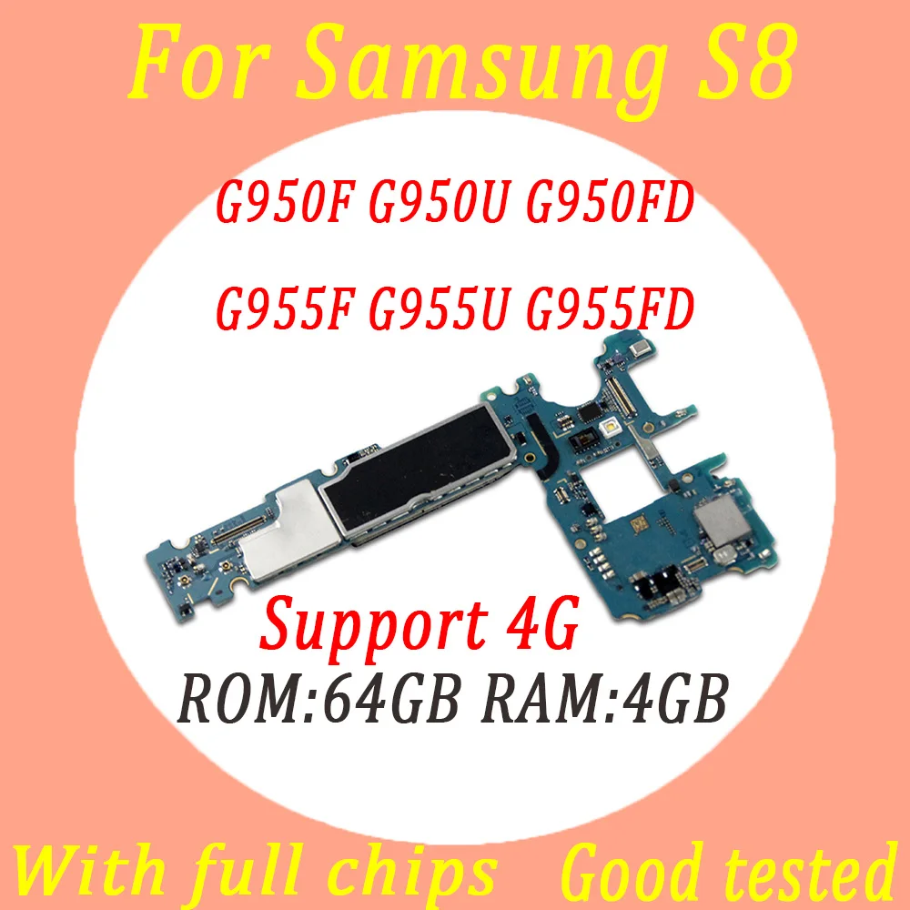 64 ГБ версия ЕС для Galaxy S8 Plus G955F G955FD G950F G950FD G955U G950U логическая плата с чипами материнская плата с системой Android
