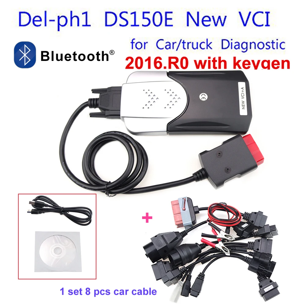 2019 obd2 сканер для delphis ds150e 2016R0 keygen bluetooth диагностический инструмент + 8