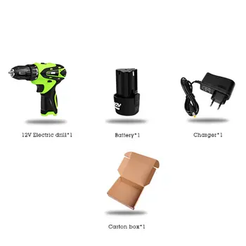 

12V electric screwdriver Rechargeable Lithium battery Screwdriver multi-function cordless drill power tools