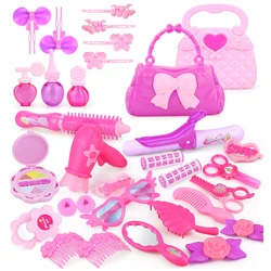 Jouets de maquillage pour enfants, ensemble de maquillage rose, sac à main de Simulation, jouets en plastique, Dressing pour enfants, cosmétiques, cadeaux pour filles 