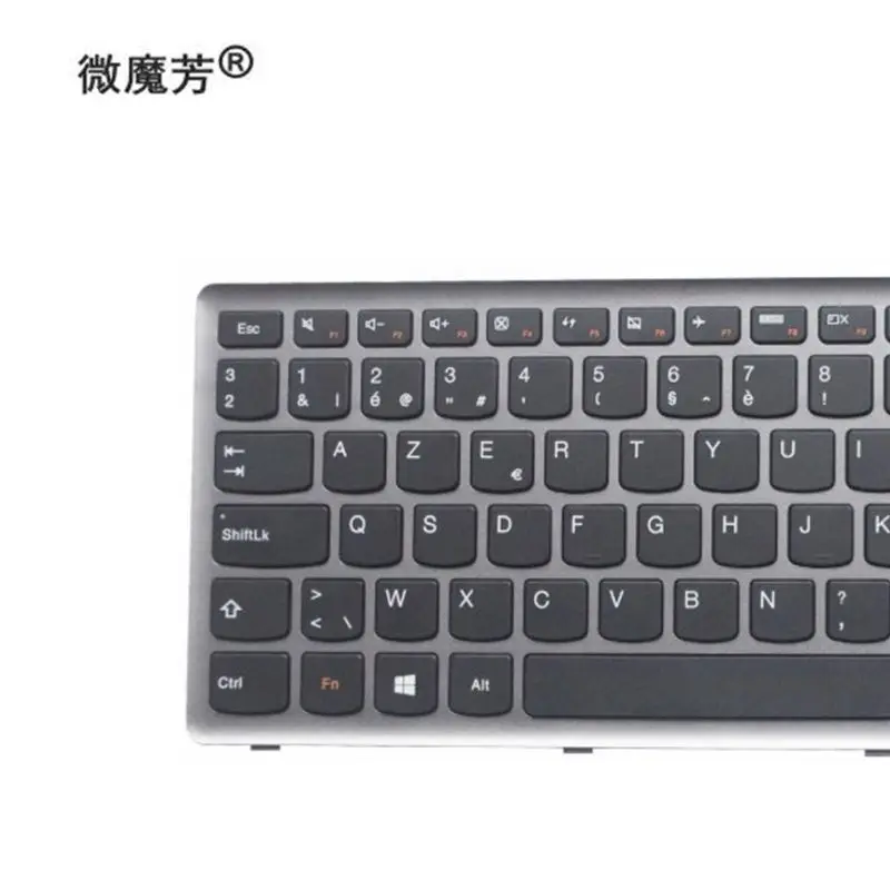 Belgium BE keyboard for Lenovo Ideapad Z710 U510 laptop keyboard silver frame
