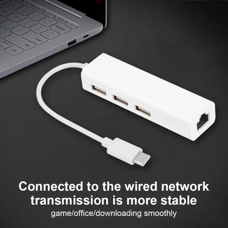 USB 3,1 type-C передача RJ-45 сетевой интерфейс концентратор сетевой конвертер для Macbook для компьютера ноутбука