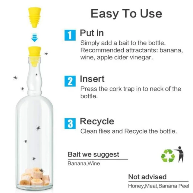 4Db Rugalmas Legyek Csapda Tölcsér Újrahasznosítható Szilikon Kártevőirtó Gyümölcslegyek Fogó Gyilkos Otthoni Kerti Konyhai Légy Illesztés - Image 6