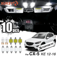 Xukey 10 шт. комплект внутреннего освещения для Mazda CX-5 CX5 CX 5 MK1 KE 2012- купол багажник Карта Светодиодные лампы пакет CANBUS