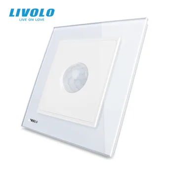 

LIVOLO UK standard Knight Black Crystal Glass Panel AC 110~250V Dimmer Light Switch Flootlight, human sensor,sound sensor